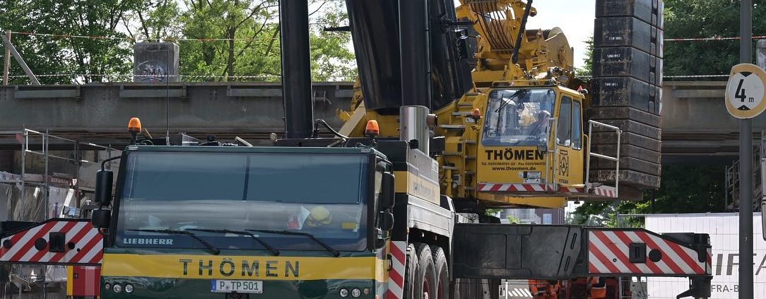 Ausbau von sechs Hilfsbrücken durch Thömen und Hüffermann