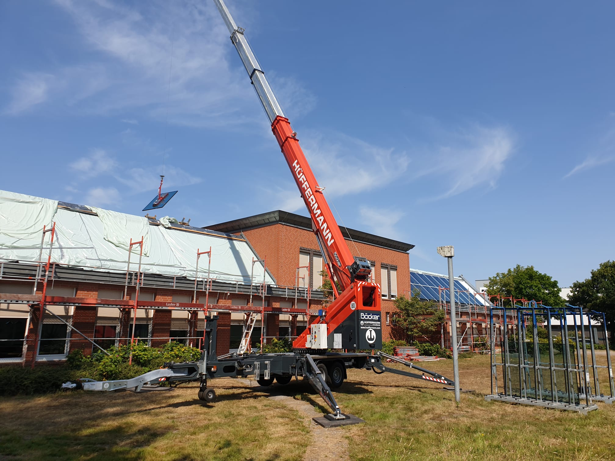 360°-Hydraulik-Anhängerkran – Teleskopierbar, 4-stufig Verstellbar, Tragkraft Bis 450 Kg, Für Pritschenwagen & Anhänger